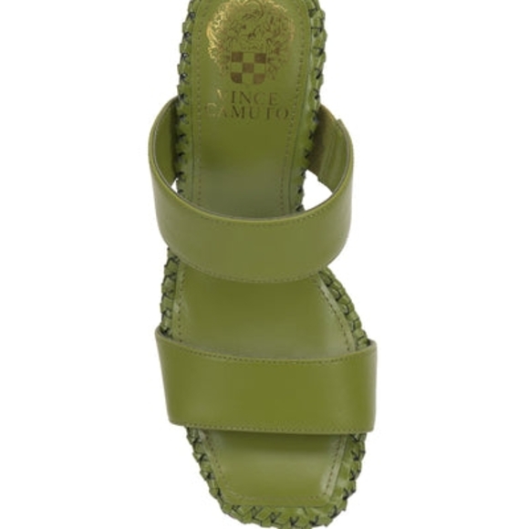 NEW - Vince Camuto Kaden Stitched Block Heel Mule Sandals - Picture 5 of 9